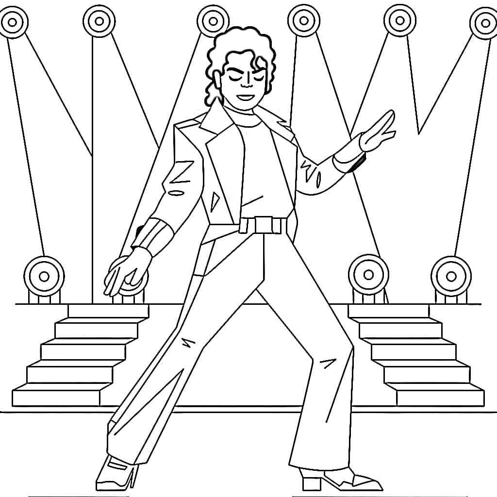 Printable Michael Jackson coloring page