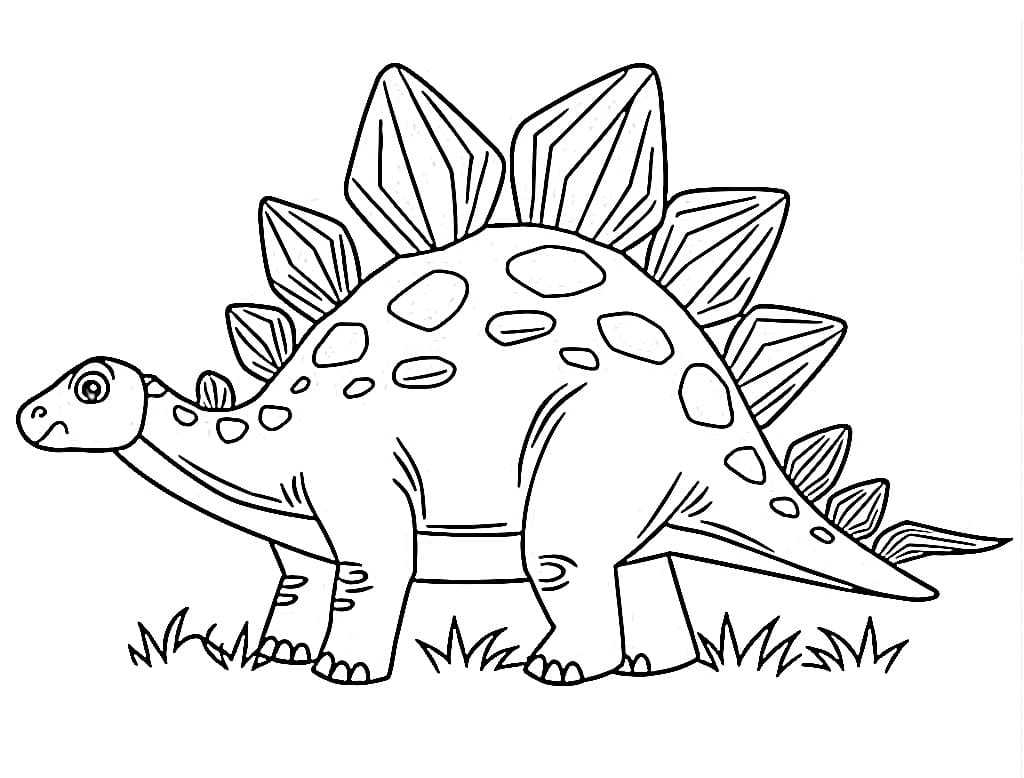 Printable Stegosaurus coloring page