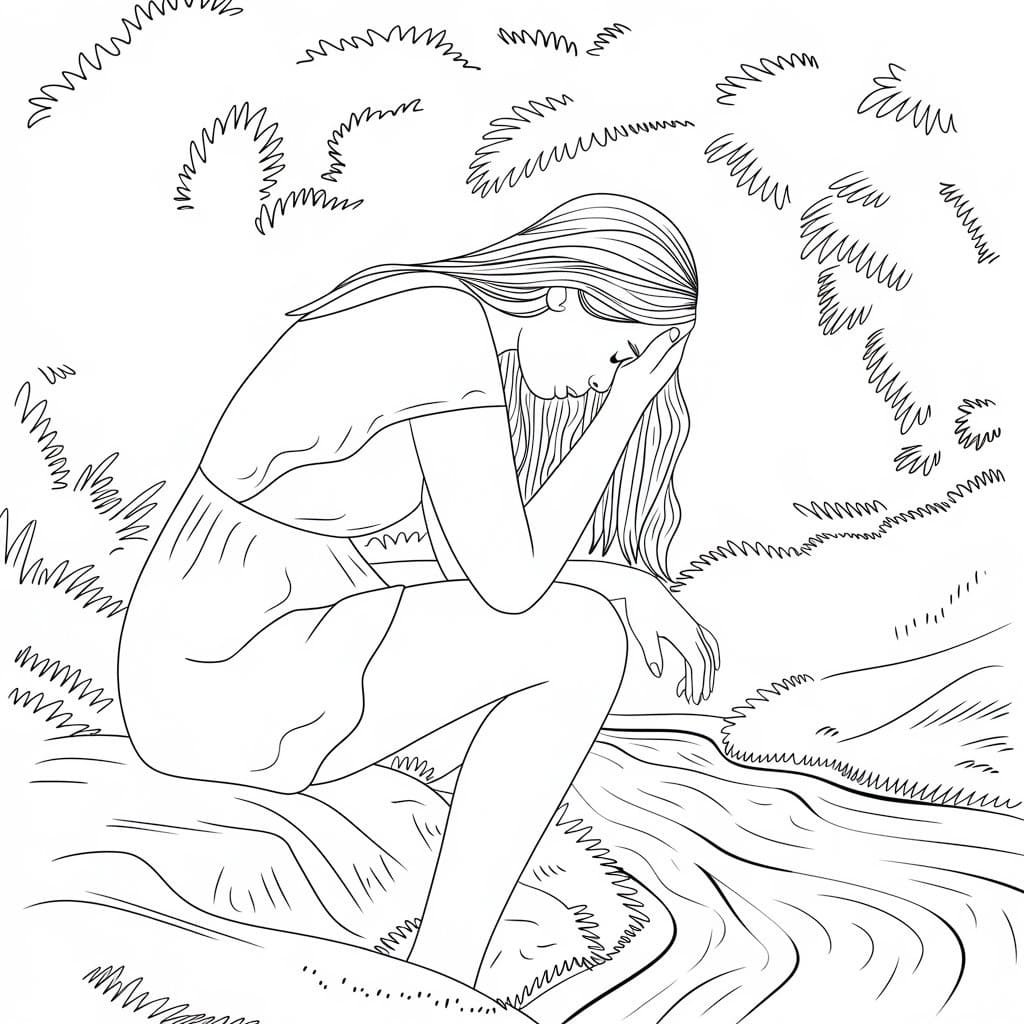 Printable Weeping Woman