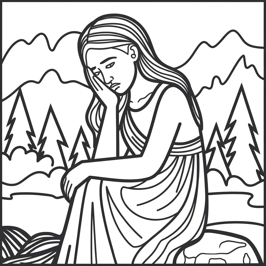 Printable Weeping Woman Image