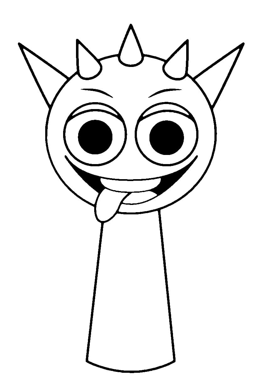 Raddy Incredibox Sprunki coloring page