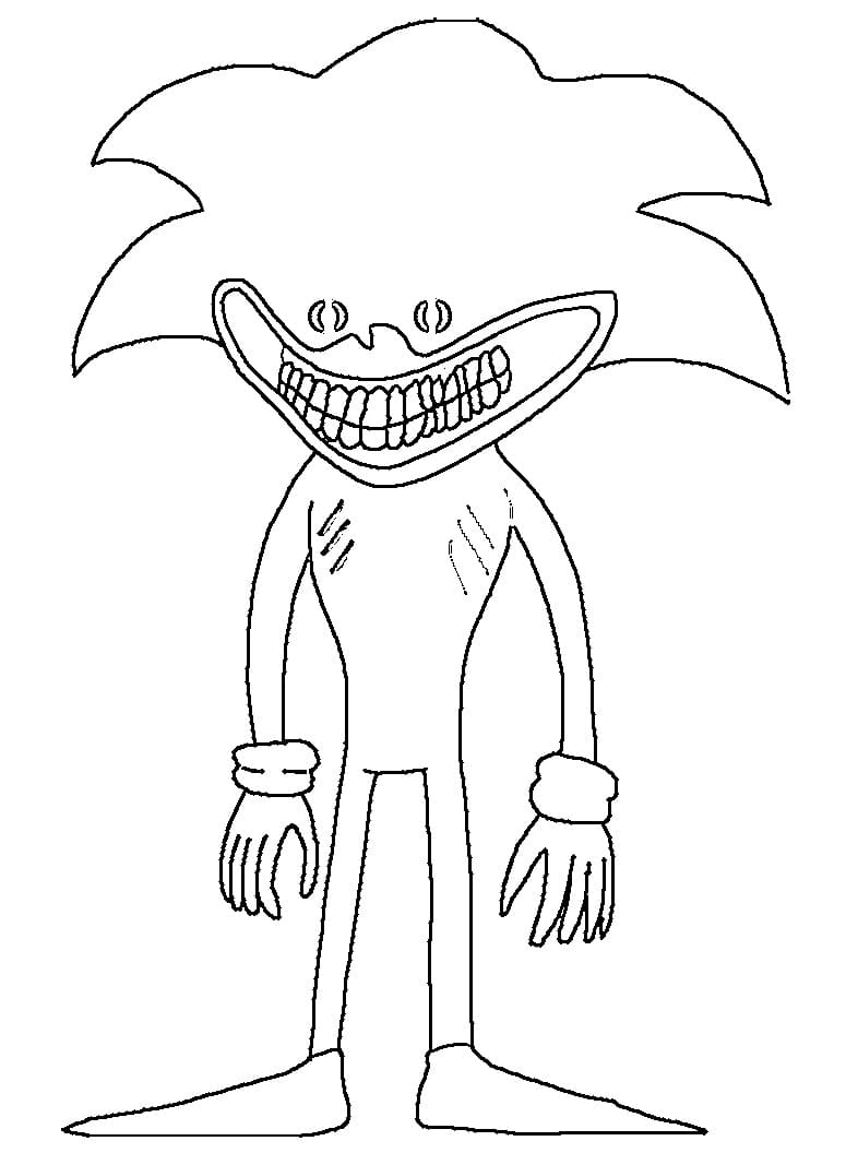 Shin Sonic For Free coloring page