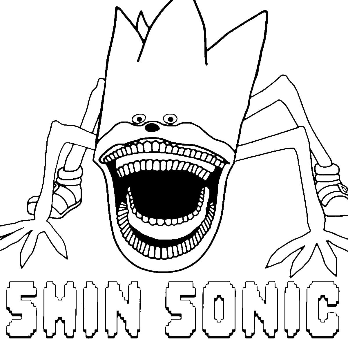 Shin Sonic Free coloring page