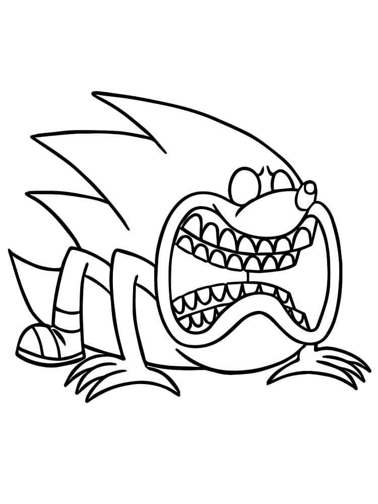 Shin Sonic Monster coloring page