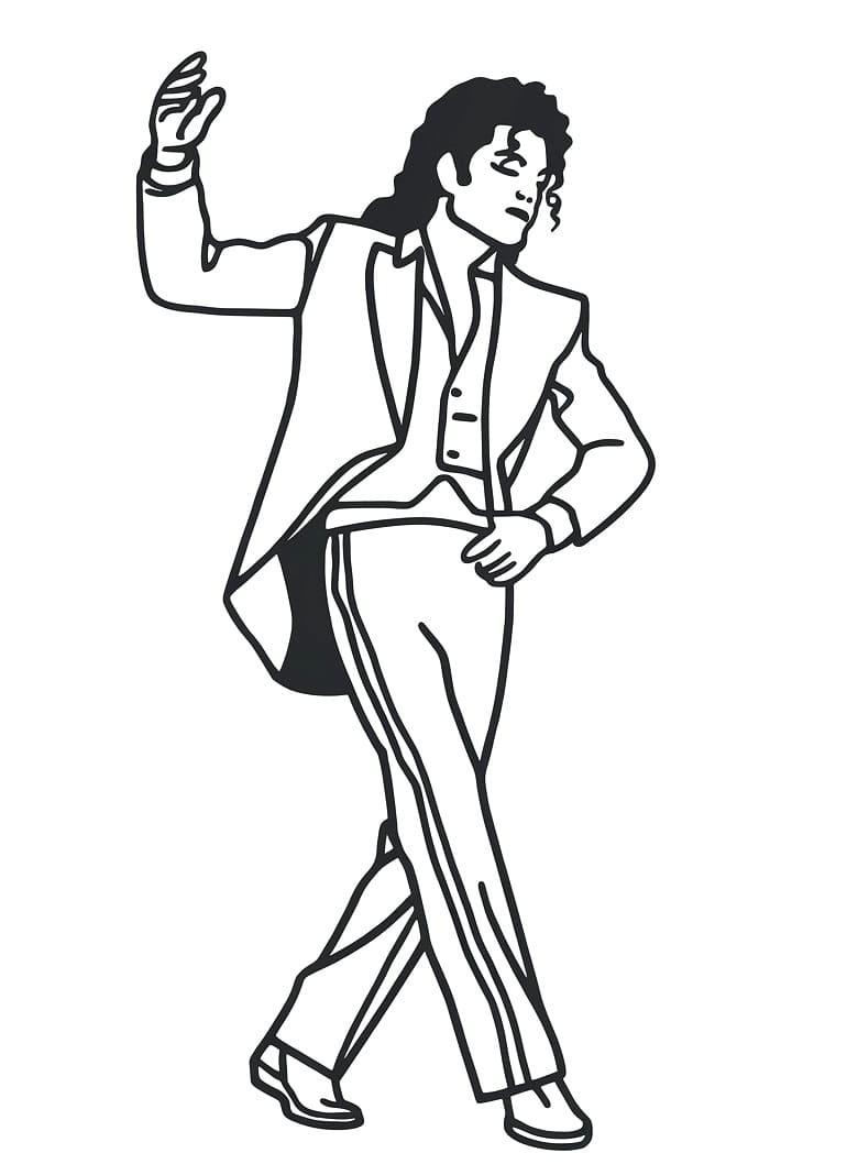 Simple Michael Jackson coloring page