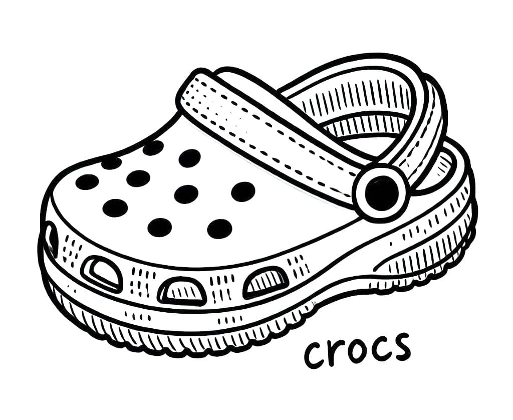 Small Crocs coloring page