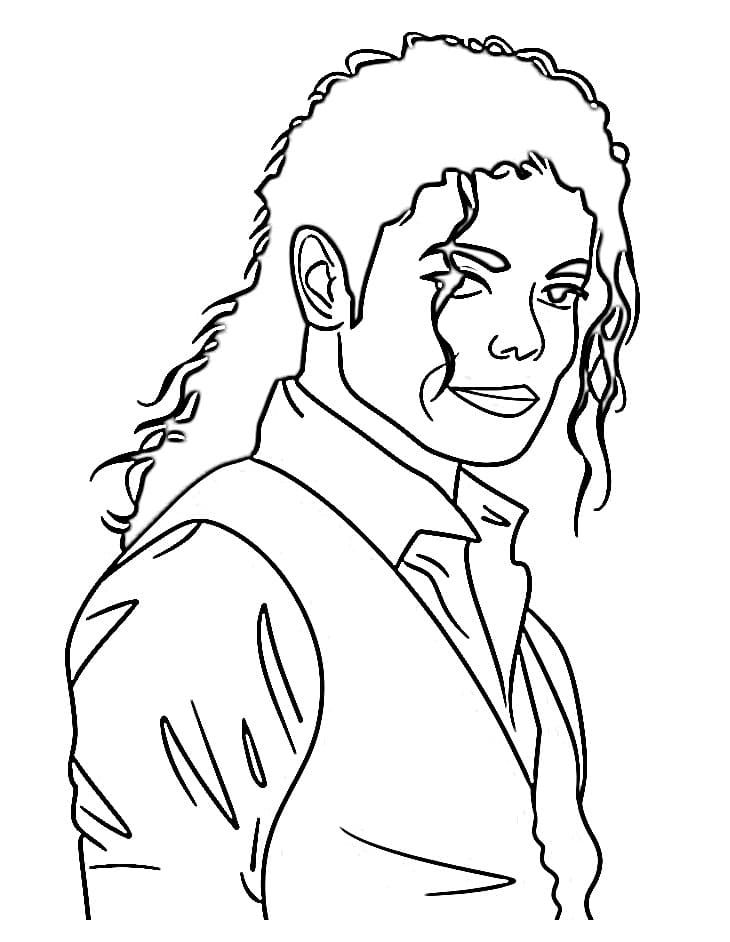 Smiling Michael Jackson coloring page