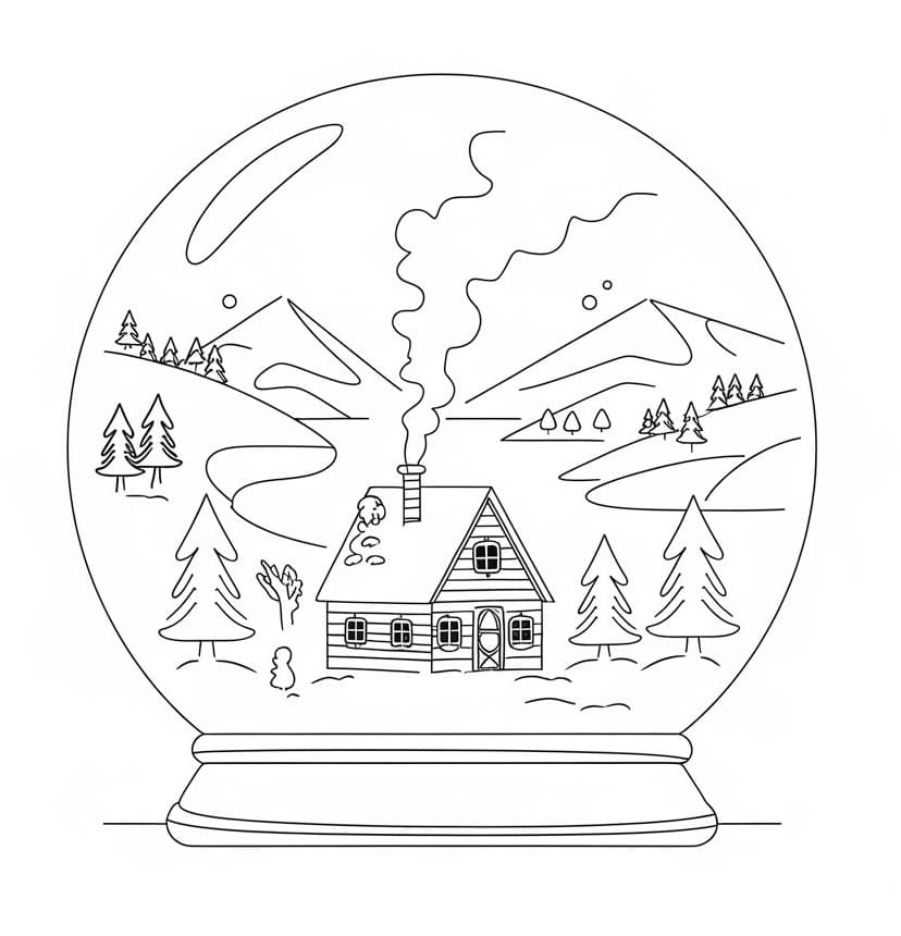 Snow Globe Free Printable