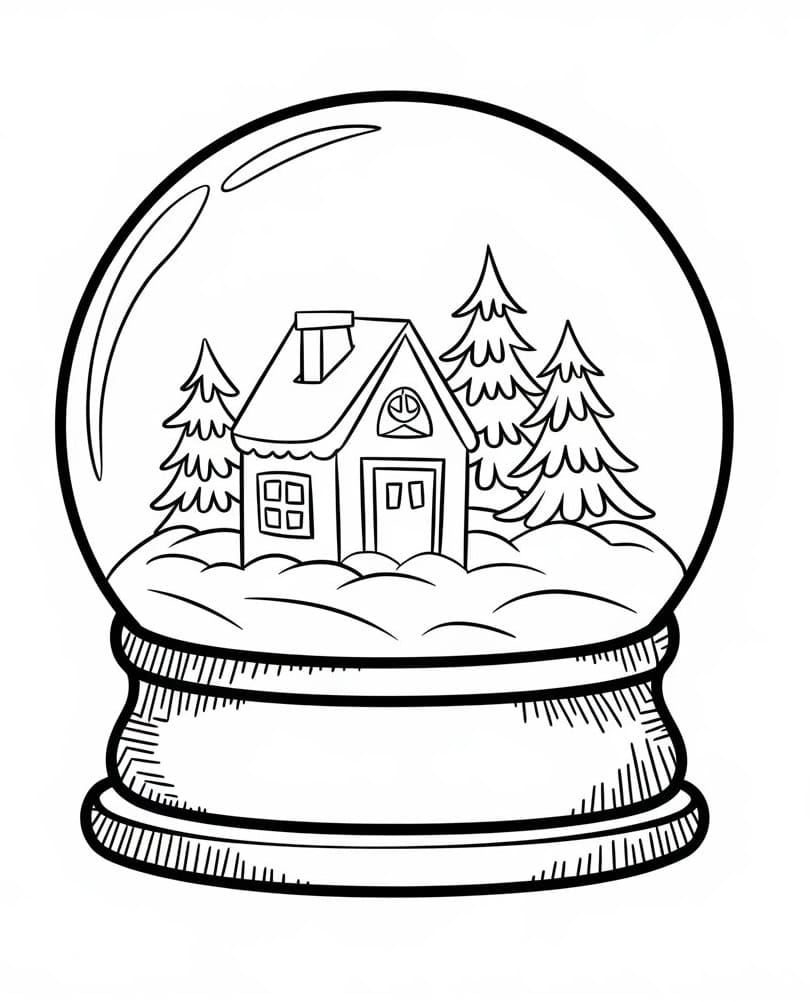 Snow Globe Printable For Kids