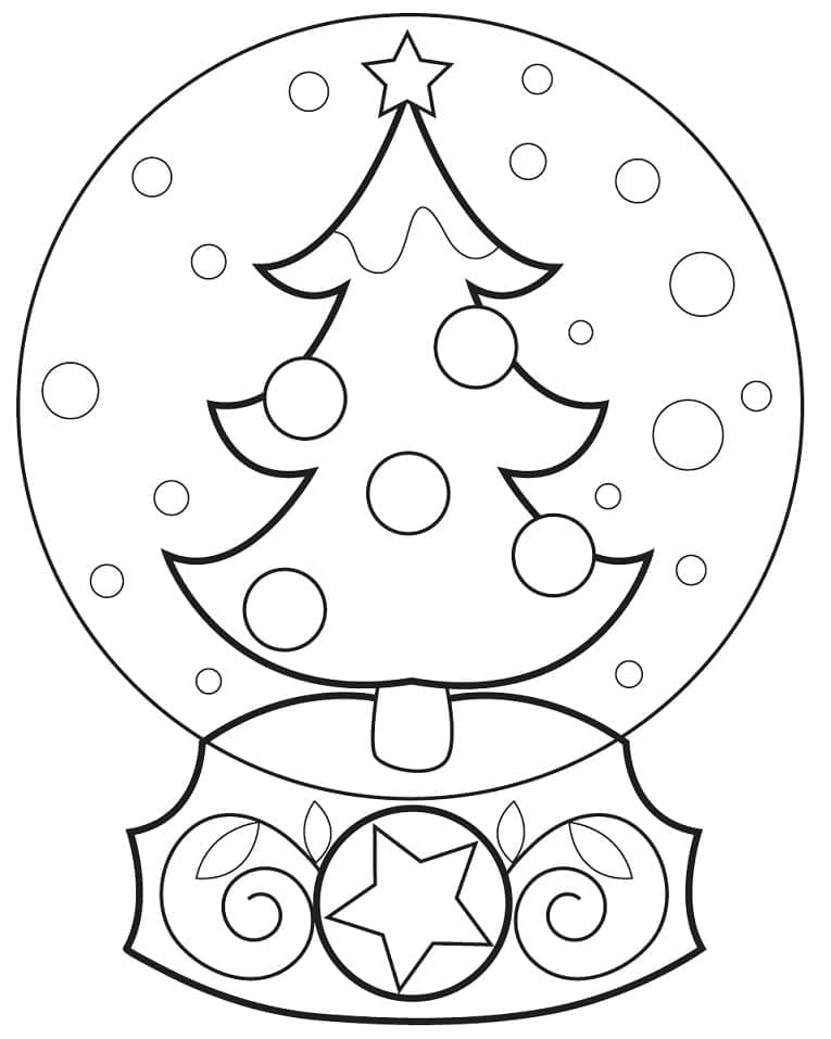 Snow Globe with Christmas Tree