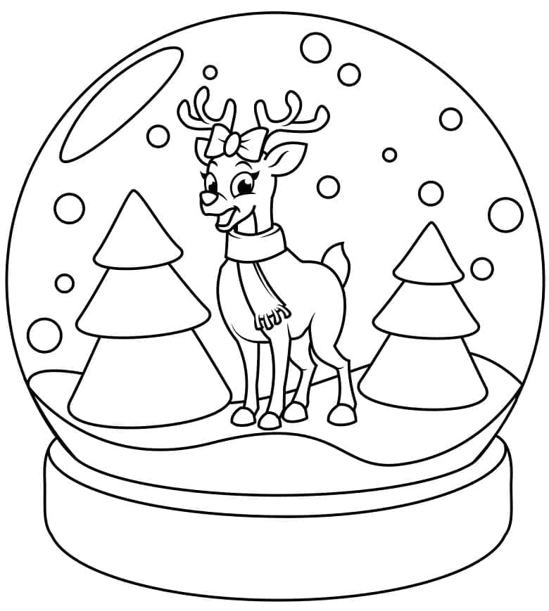 Snow Globe with Reindeer