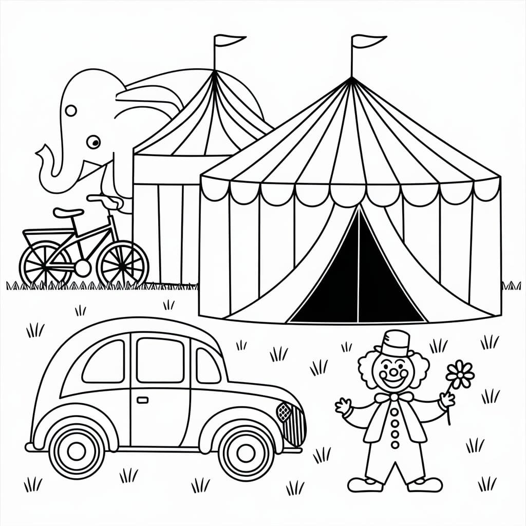 The Circus coloring page