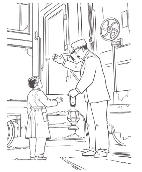 The Polar Express Cartoon coloring page