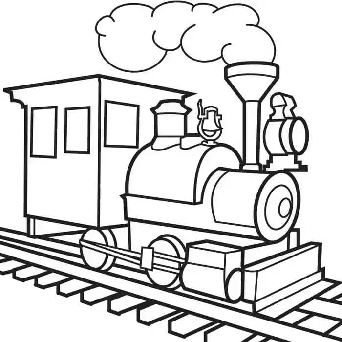 The Polar Express Train coloring page