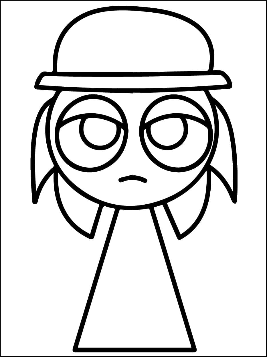 Tunner from Incredibox Sprunki coloring page