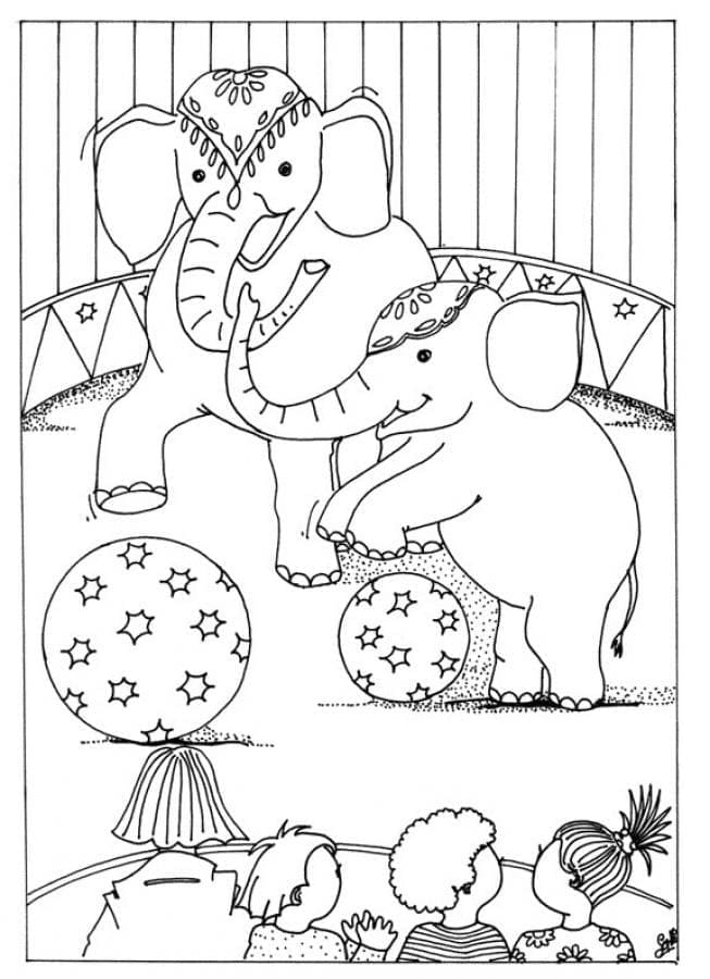 Very Cute Circus coloring page