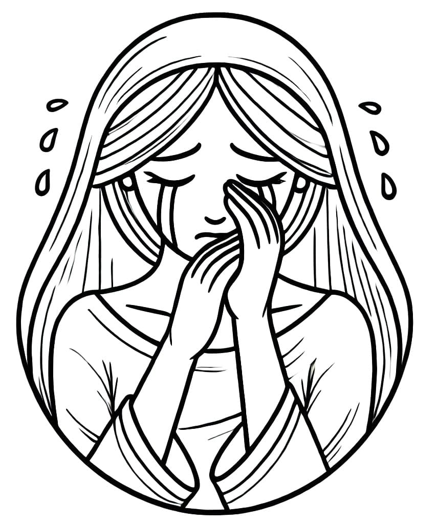 Weeping Woman Pictures coloring page