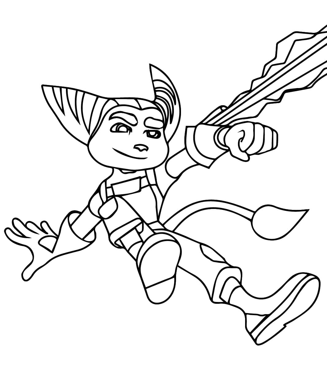 Amazing Ratchet coloring page