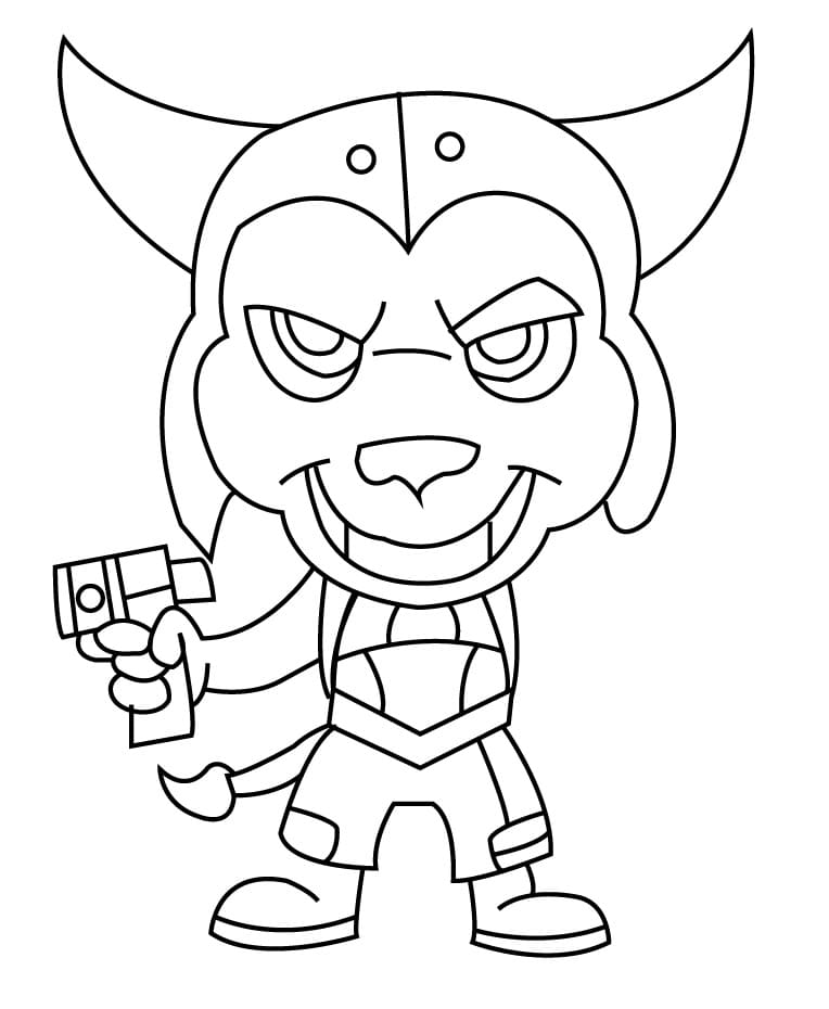 Character from Ratchet and Clank coloring page