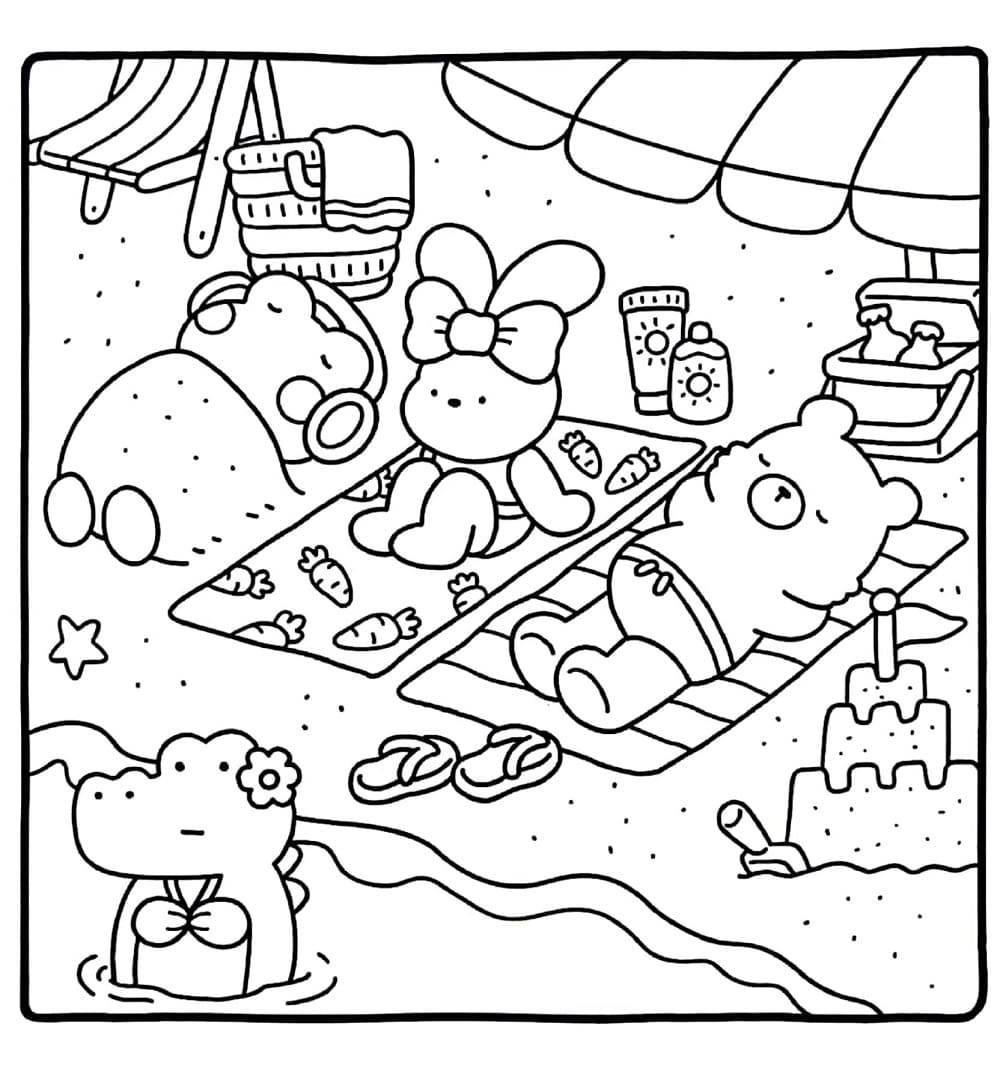 Coco Wyo Beach coloring page