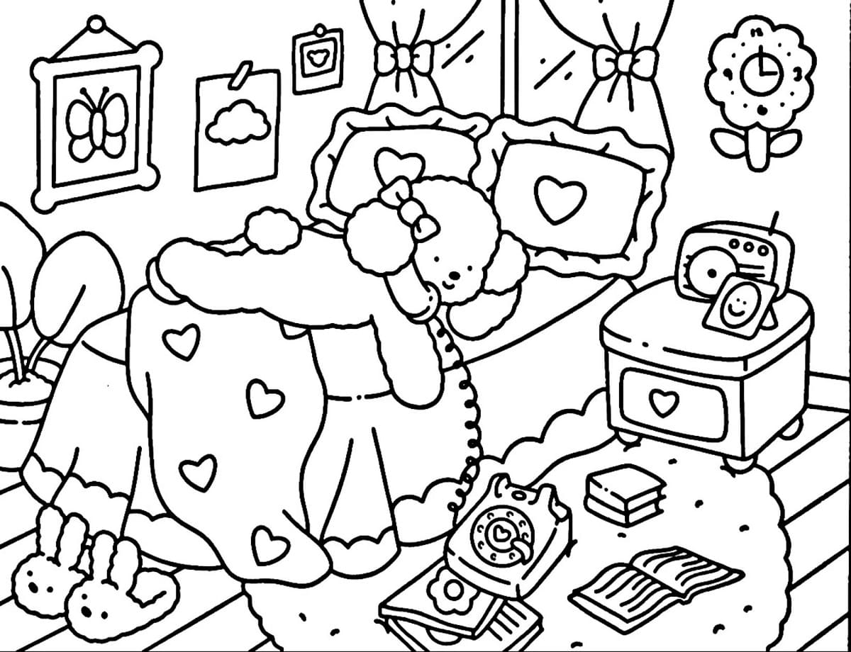 Coco Wyo Bedroom coloring page