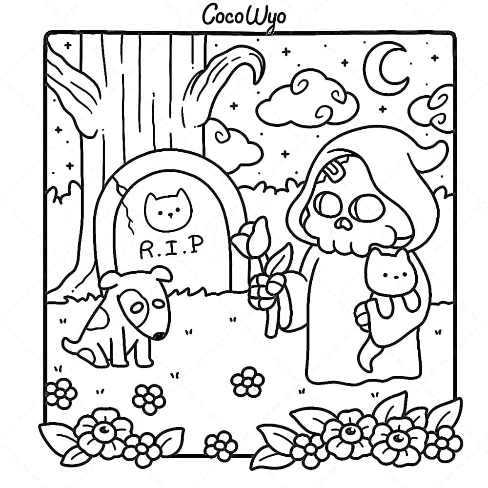 Coco Wyo Creepy coloring page