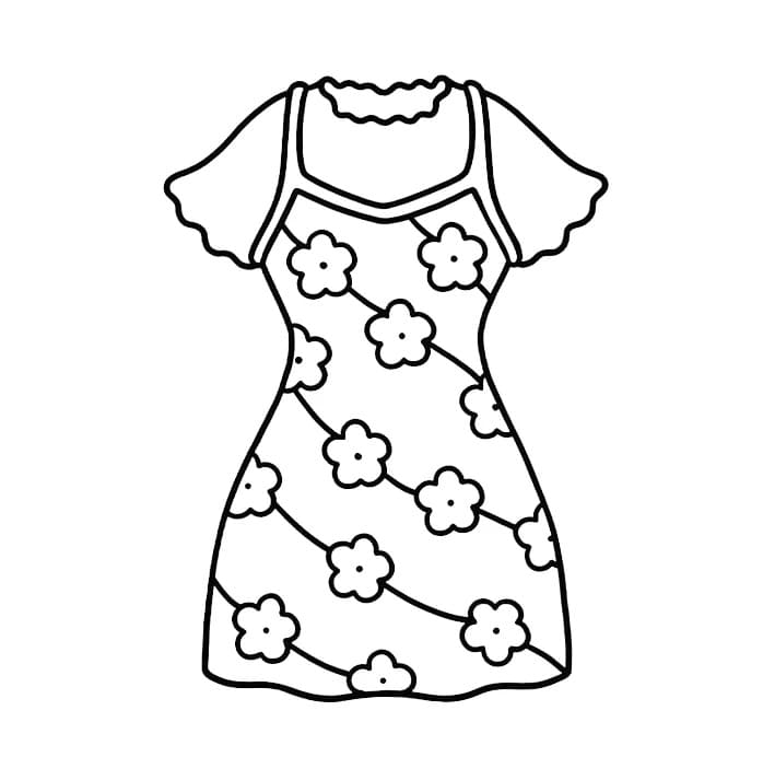 Coco Wyo Dress coloring page