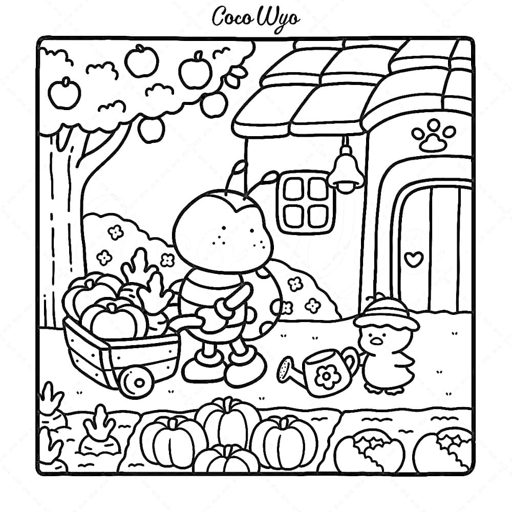 Coco Wyo Garden coloring page