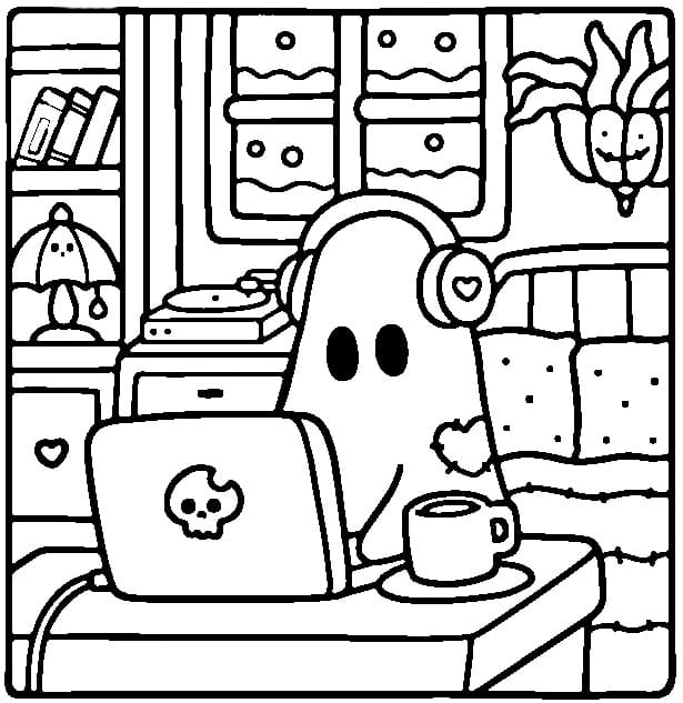 Coco Wyo Ghost coloring page