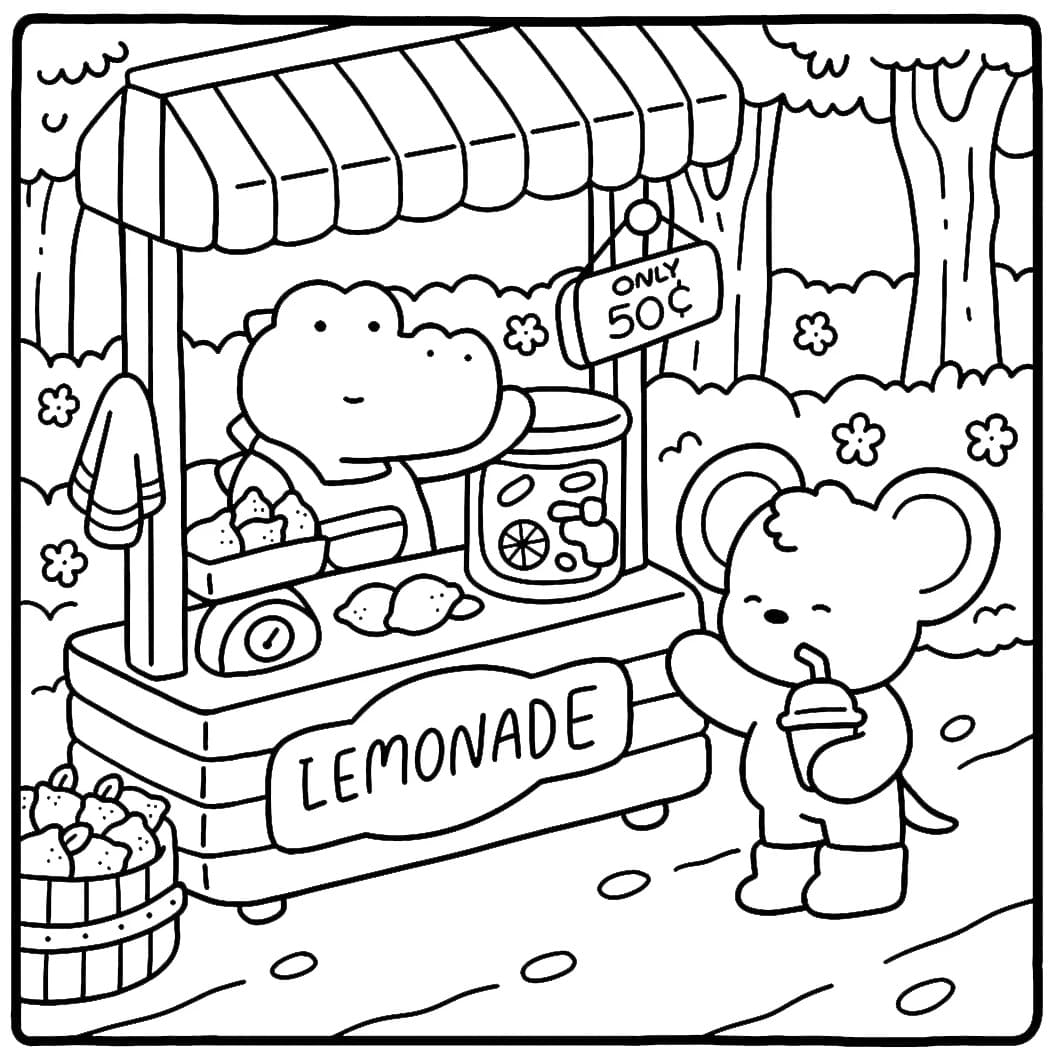 Coco Wyo Lemonade coloring page