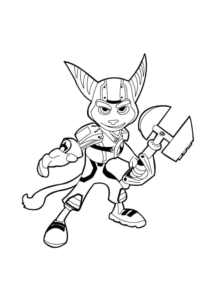 Cool Ratchet and Clank coloring page