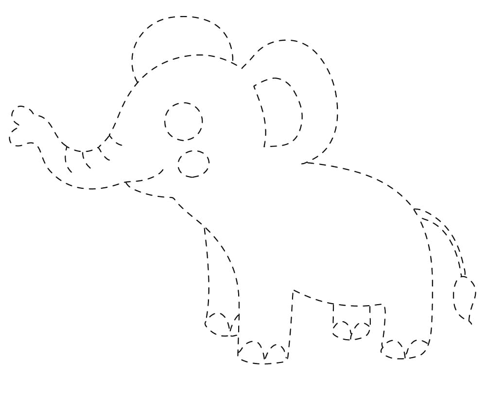 Cute Elephant Tracing