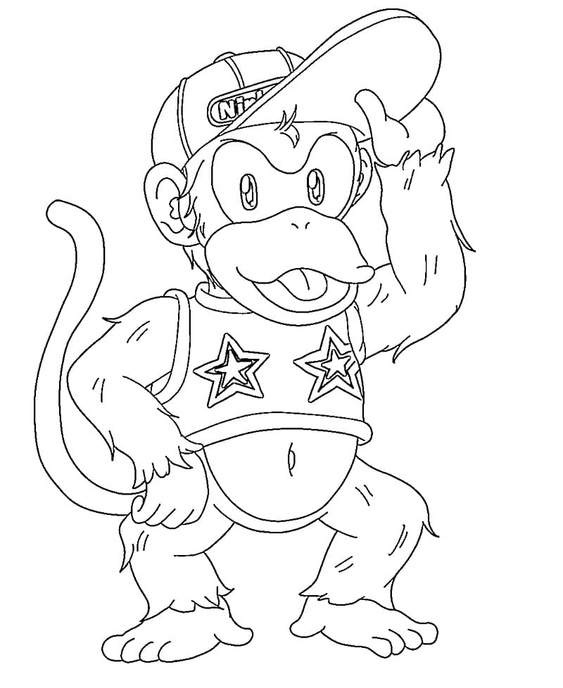 Drawing of Diddy Kong