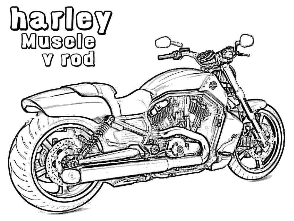 Drawing of Harley Davidson