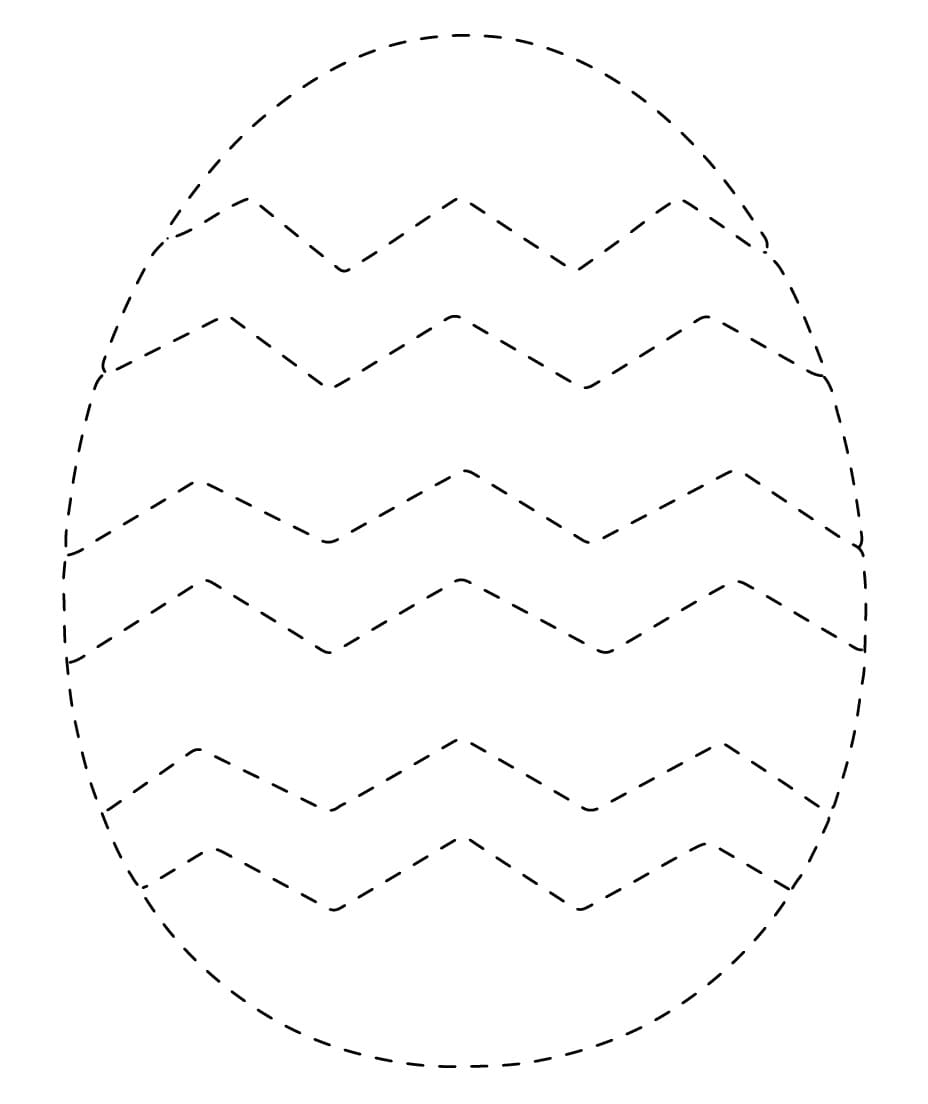 Easter Egg Tracing For Free coloring page