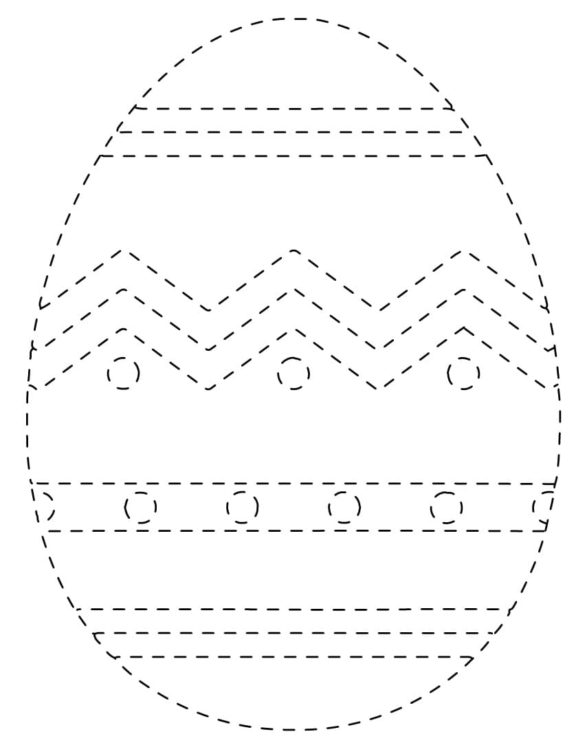 Easter Egg Tracing Printable