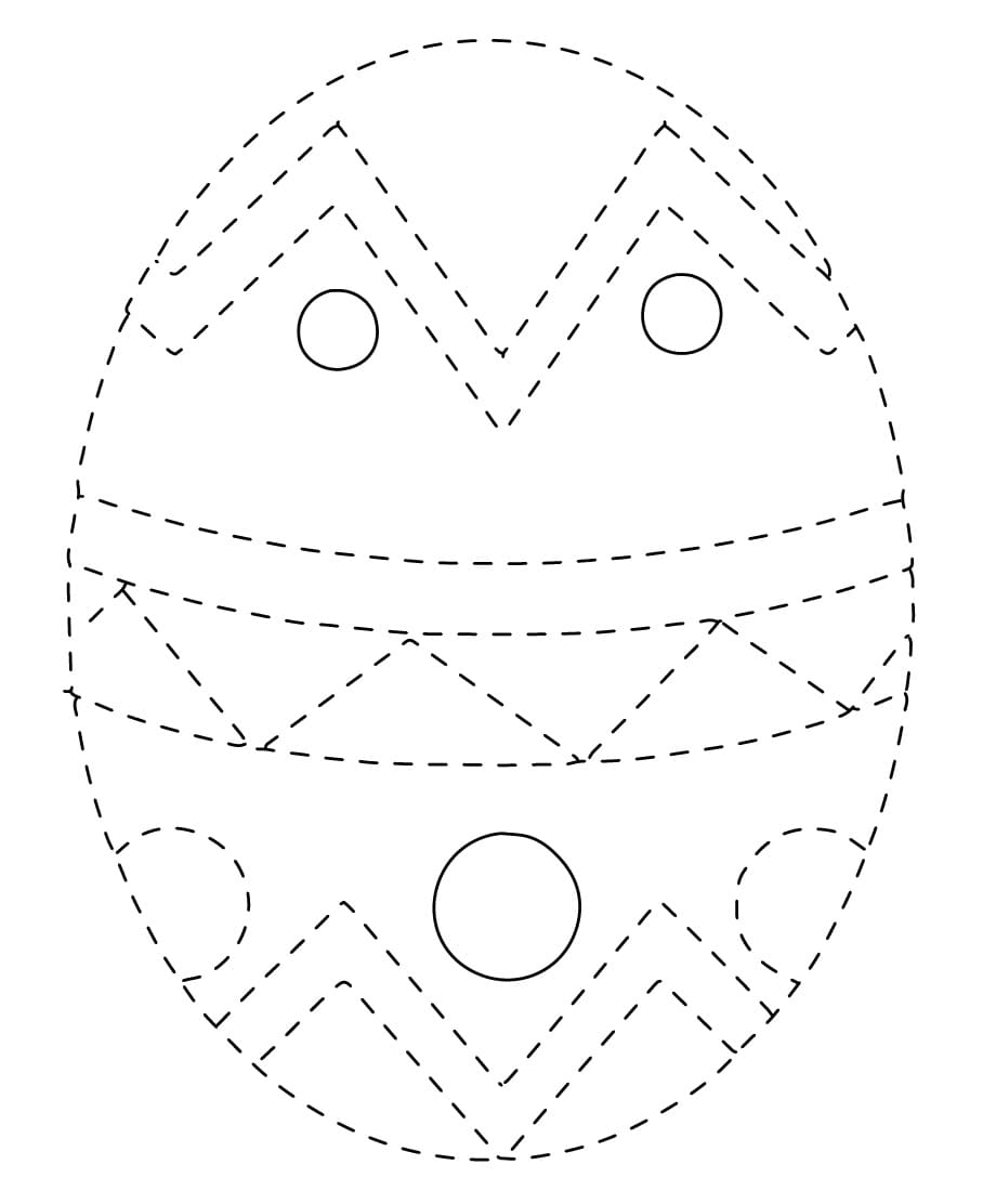 Easter Egg Tracing Sheet