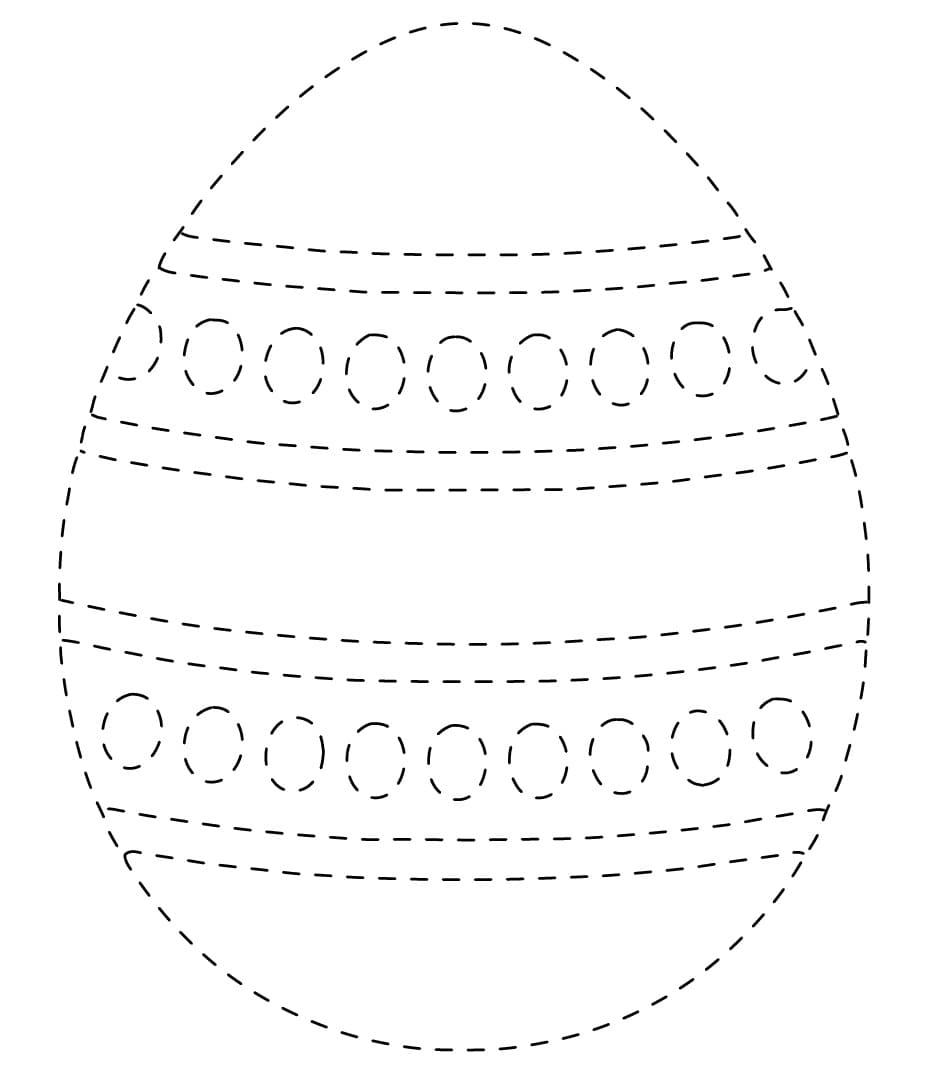 Easter Egg Tracing Worksheet