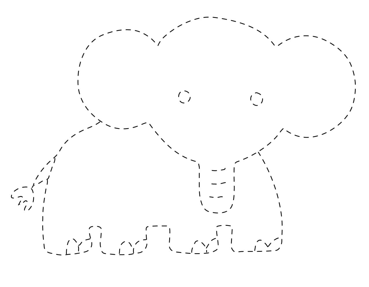 Elephant Tracing For Kids