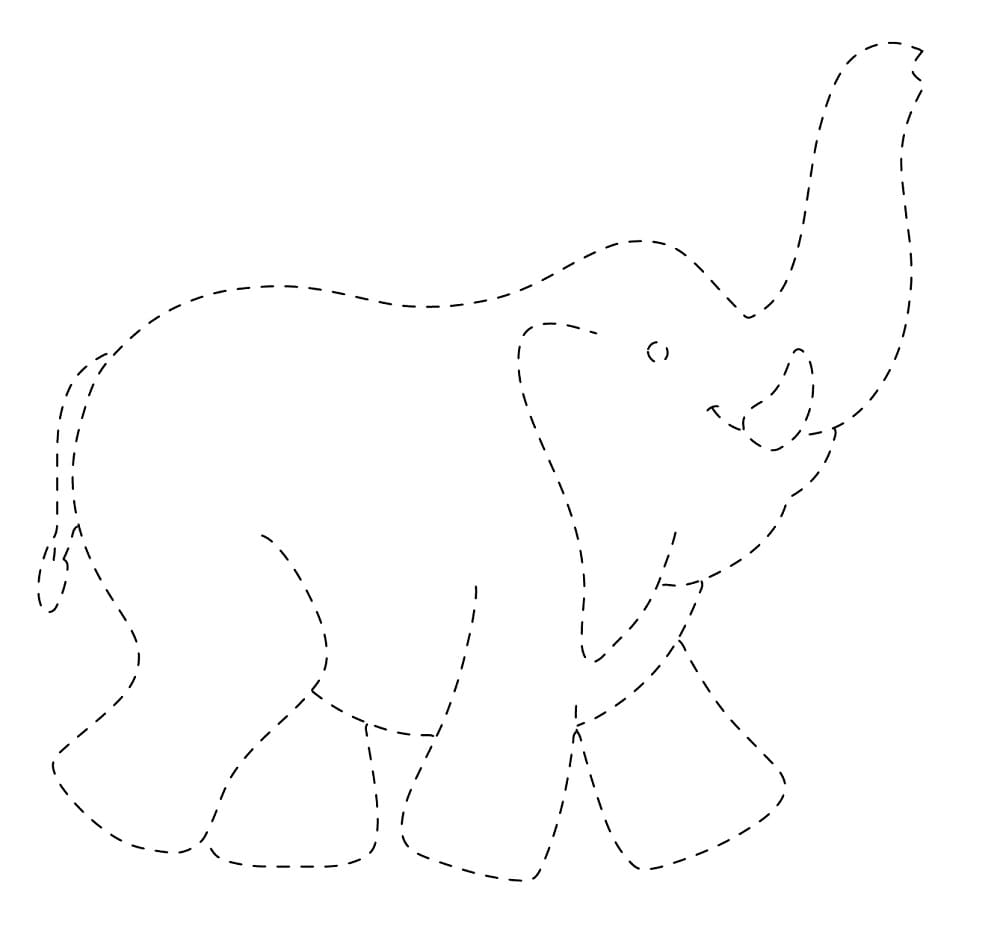 Elephant Tracing Printable