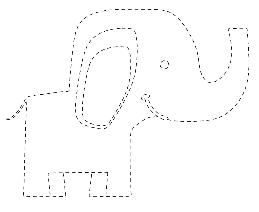 Elephant Tracing to Print