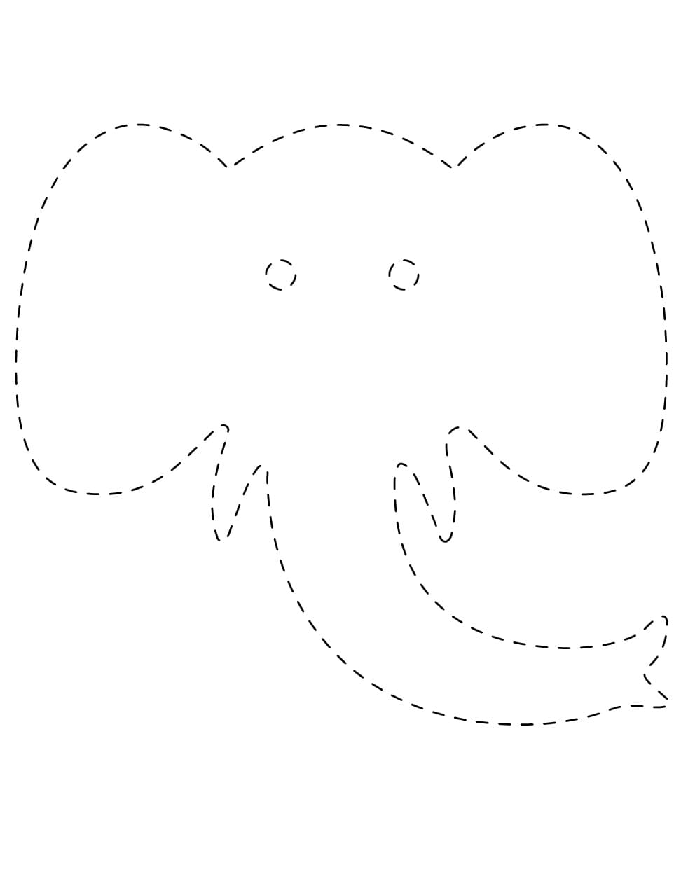 Elephant Tracing Worksheet