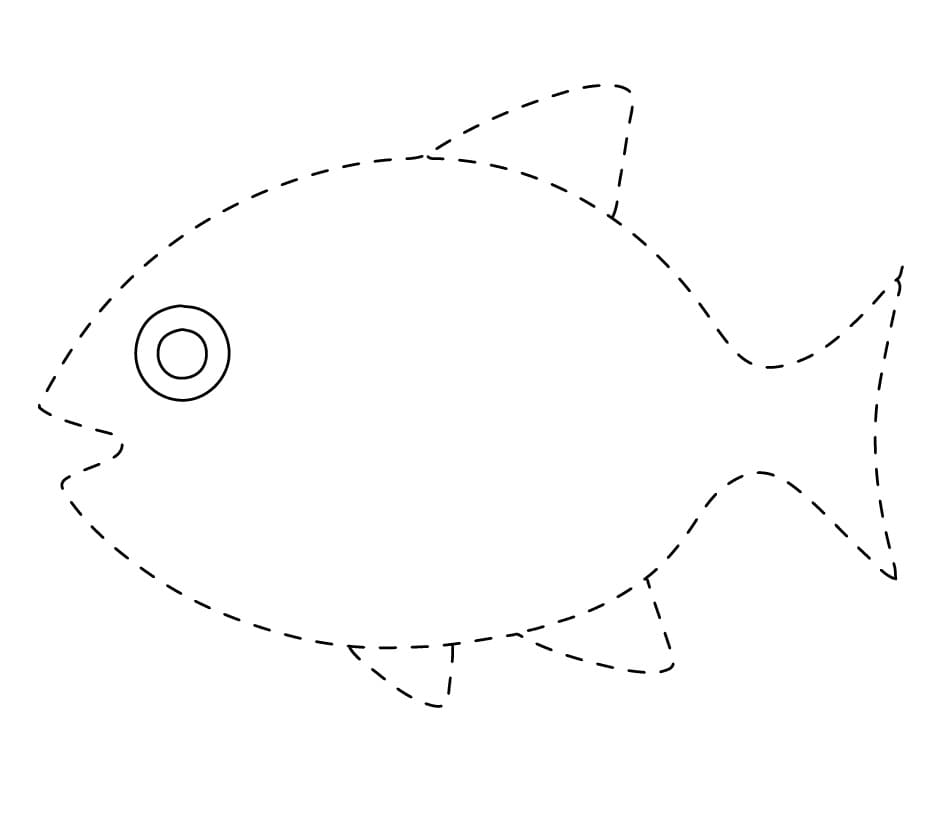 Fish Tracing Free Printable coloring page