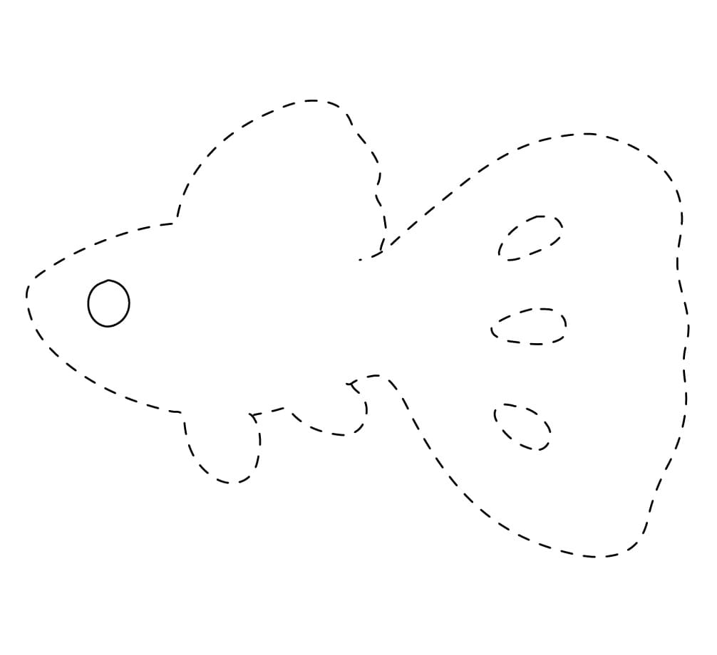 Fish Tracing Worksheet coloring page