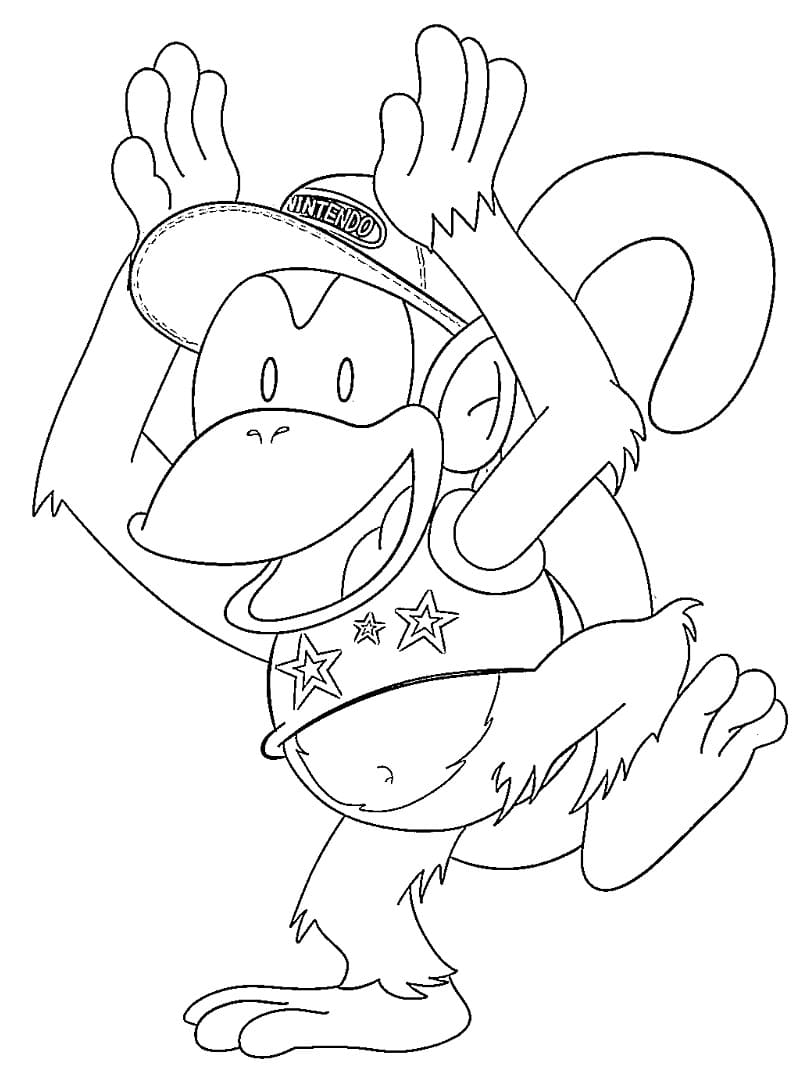 Free Drawing of Diddy Kong