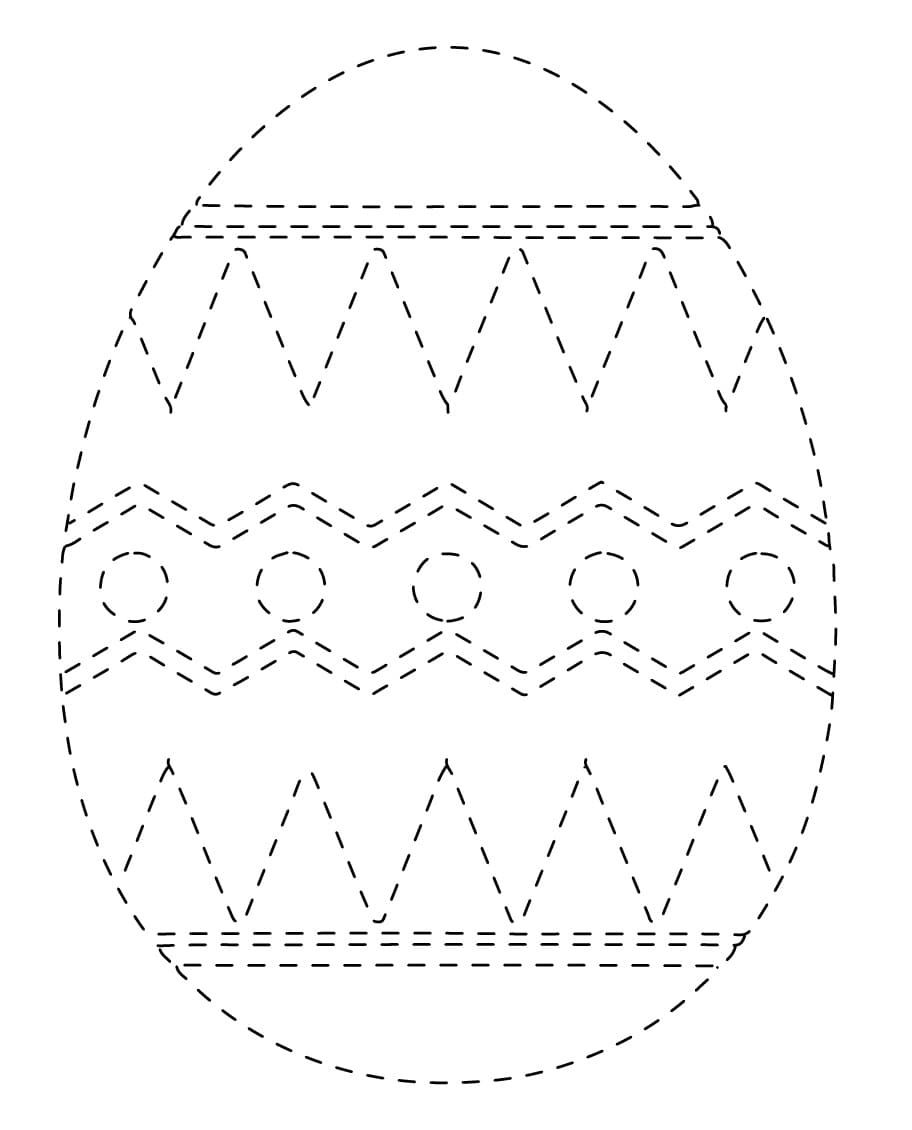 Free Easter Egg Tracing Sheet