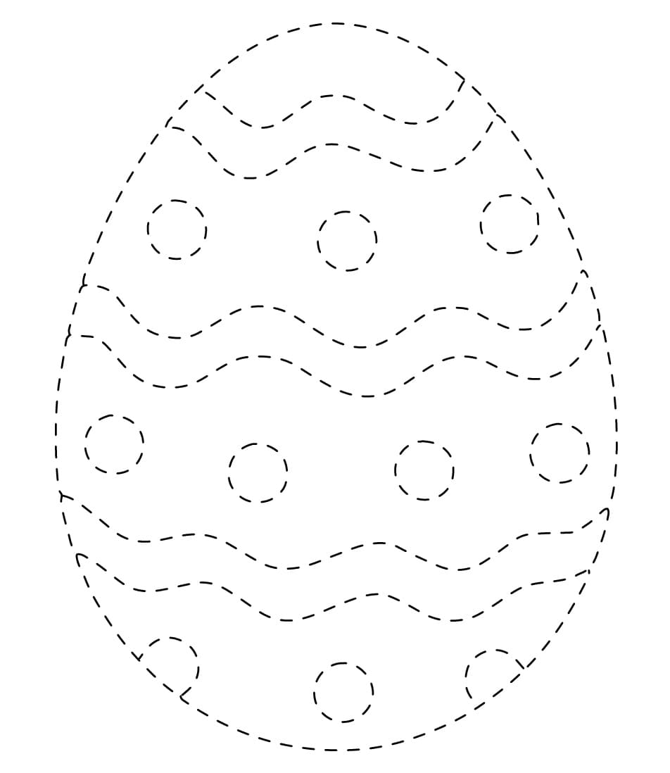 Free Easter Egg Tracing Worksheet