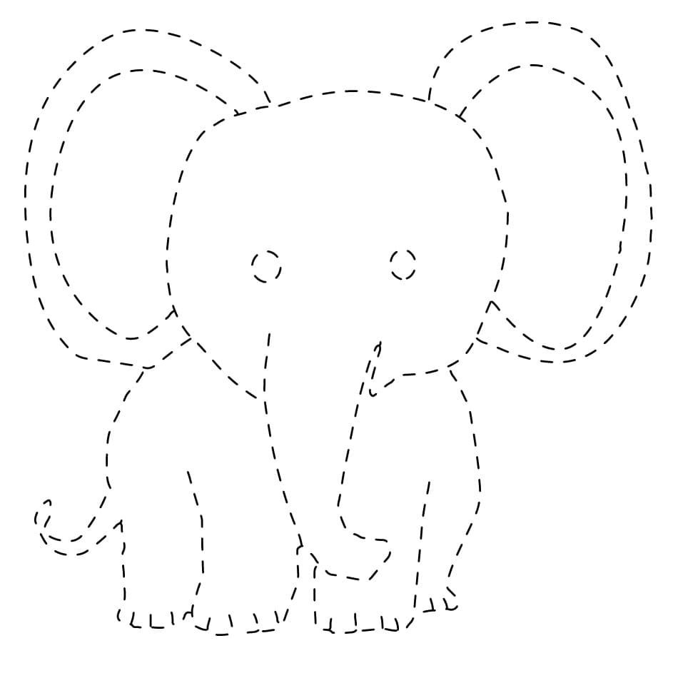 Free Elephant Tracing Sheet