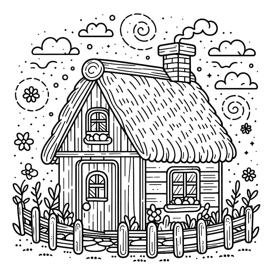 Cottagecore coloring pages