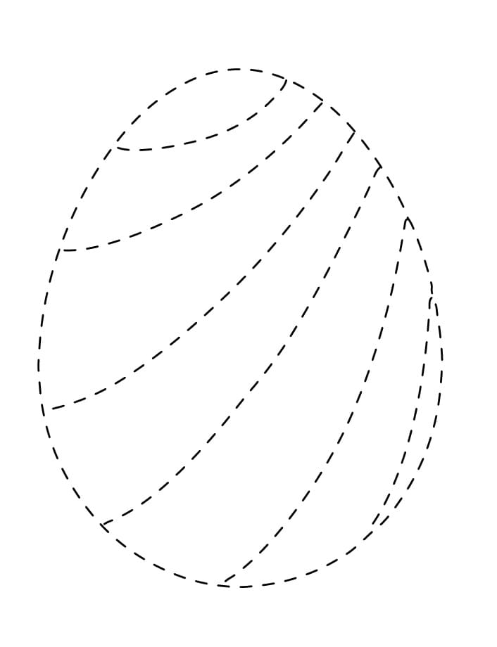 Free Printable Easter Egg Tracing coloring page